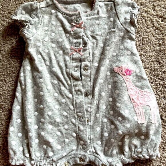 COPY - Simple Joys by Carter's Girls Snap up Romper Grey - Picture 1 of 4